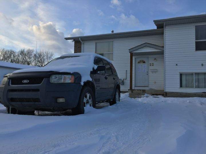 Red Deer RCMP searched an apartment in  Riverside Meadows Tuesday, Jan. 30, 2018 where officers said a device containing "explosive material" was found.

