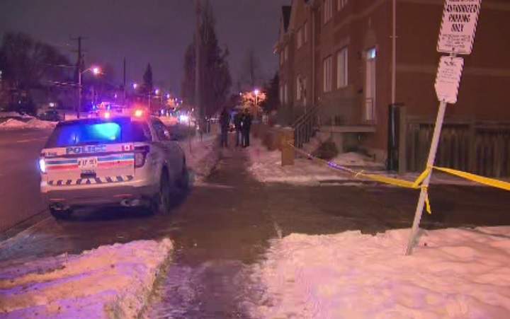 Police investigate the scene of a shooting in Etobicoke on Jan. 10, 2018.