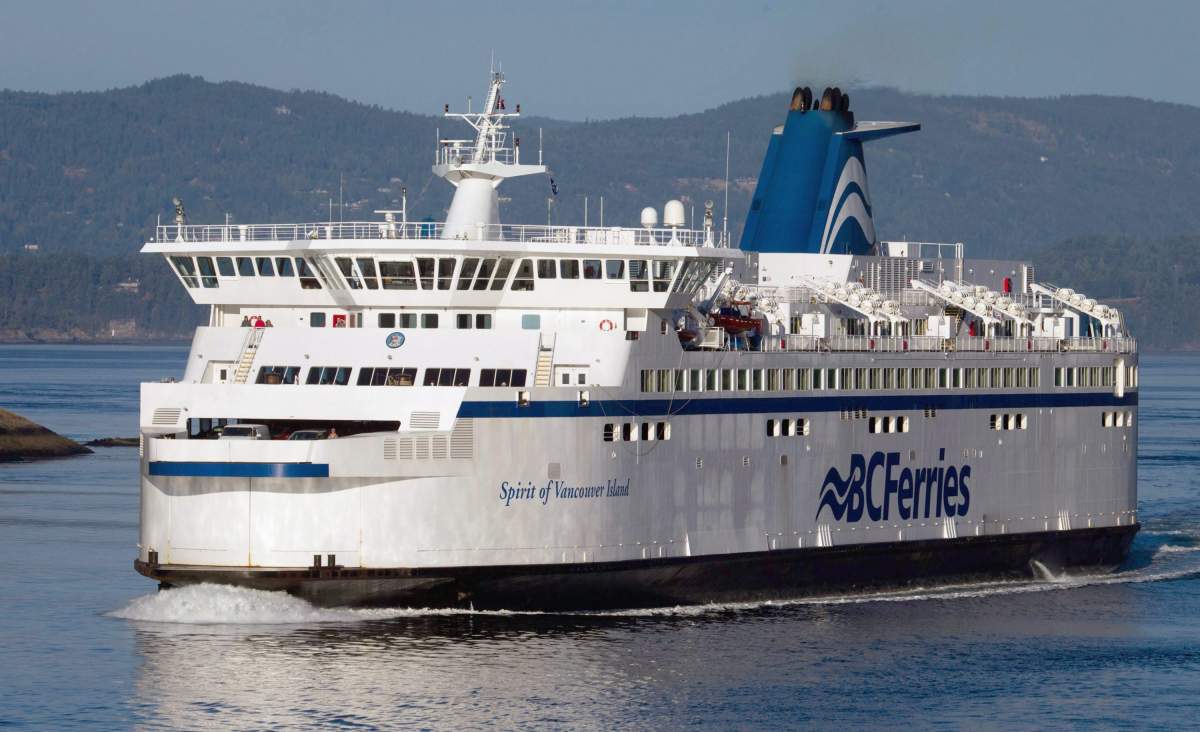 BC Ferries vessel Spirit of Vancouver Island passes between Galiano Island and Mayne Island while traveling from Swartz Bay to Tsawwassen, B.C., on Friday August 26, 2011. 