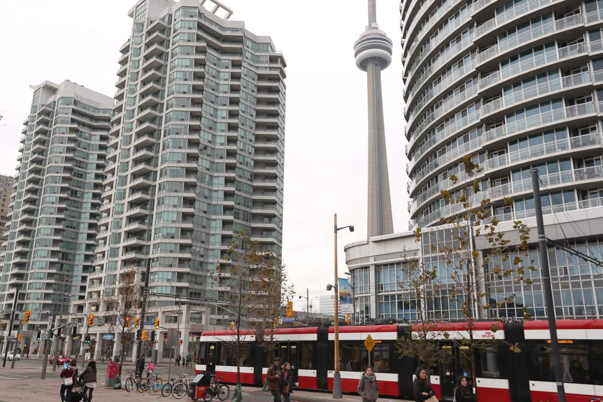 Condo buildings in downtown Toronto, Ont., on Nov. 19, 2016. 