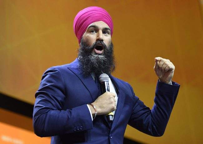 NDP Leader Jagmeet Singh speaks during the Federal NDP Convention in Ottawa, Feb. 17, 2018. 