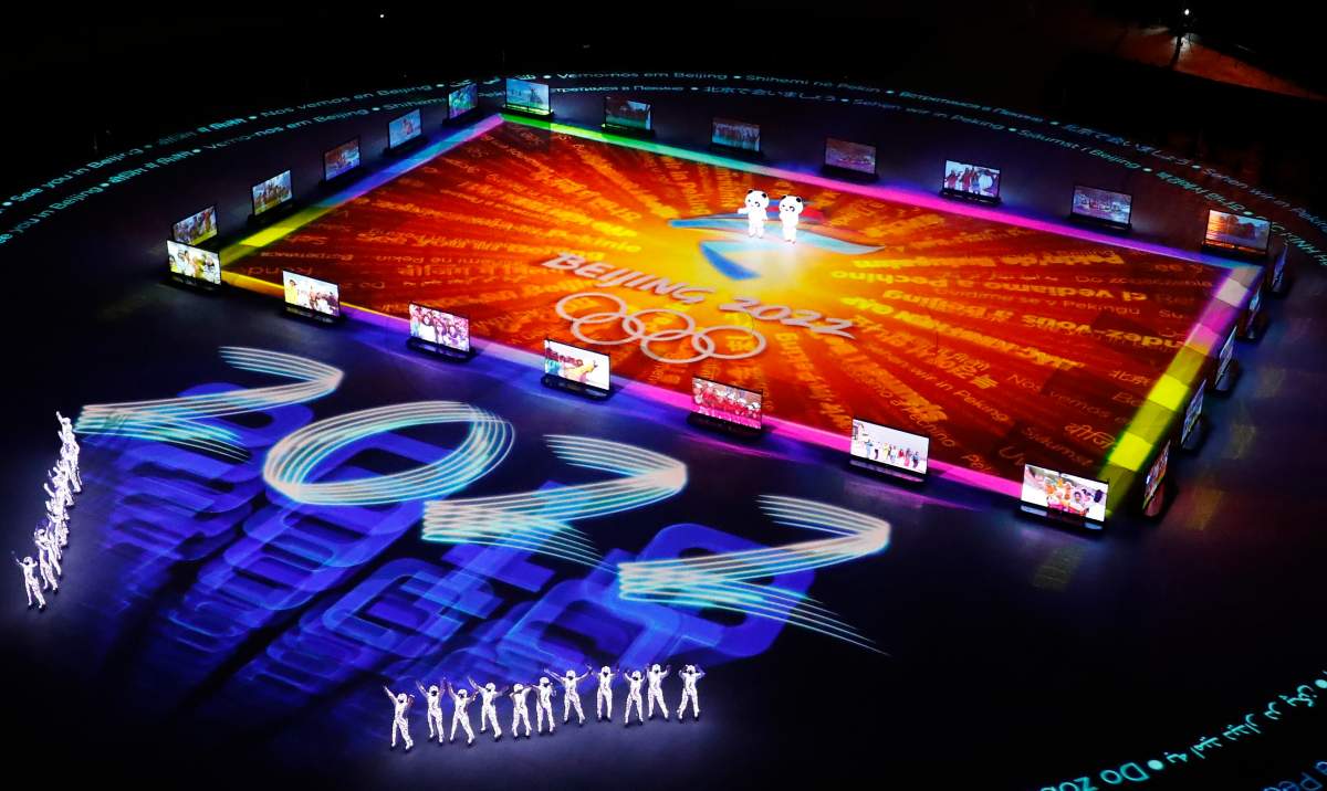 Beijing celebrates its host role for the next Games during the closing ceremony. (Pawel Kopczynski/Reuters)