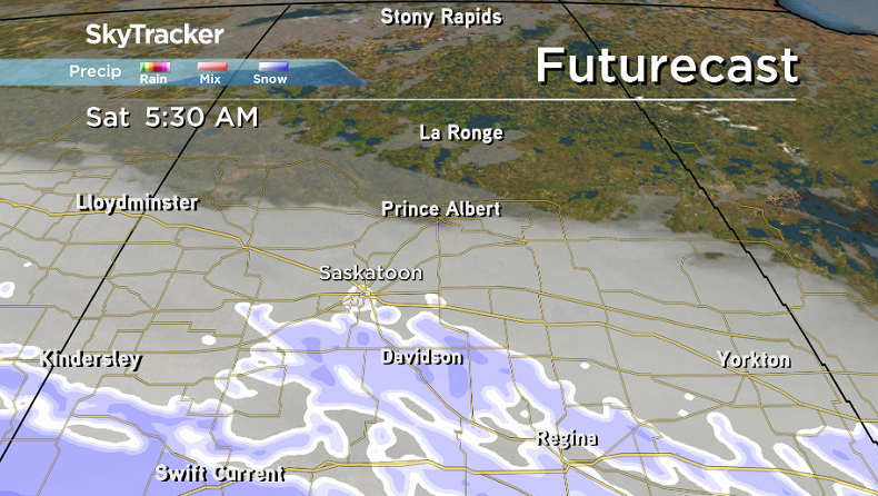 A touch of light snow is expected across the region early Saturday morning.