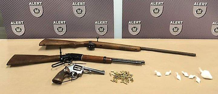 ALERT said its team seized a Smith and Wesson handgun, two .22-caliber rifles and 128 rounds of ammunition.