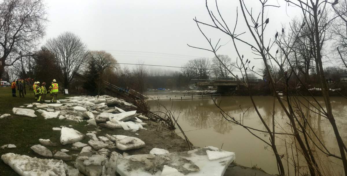 Driver rescued from Port Bruce bridge collapse - image