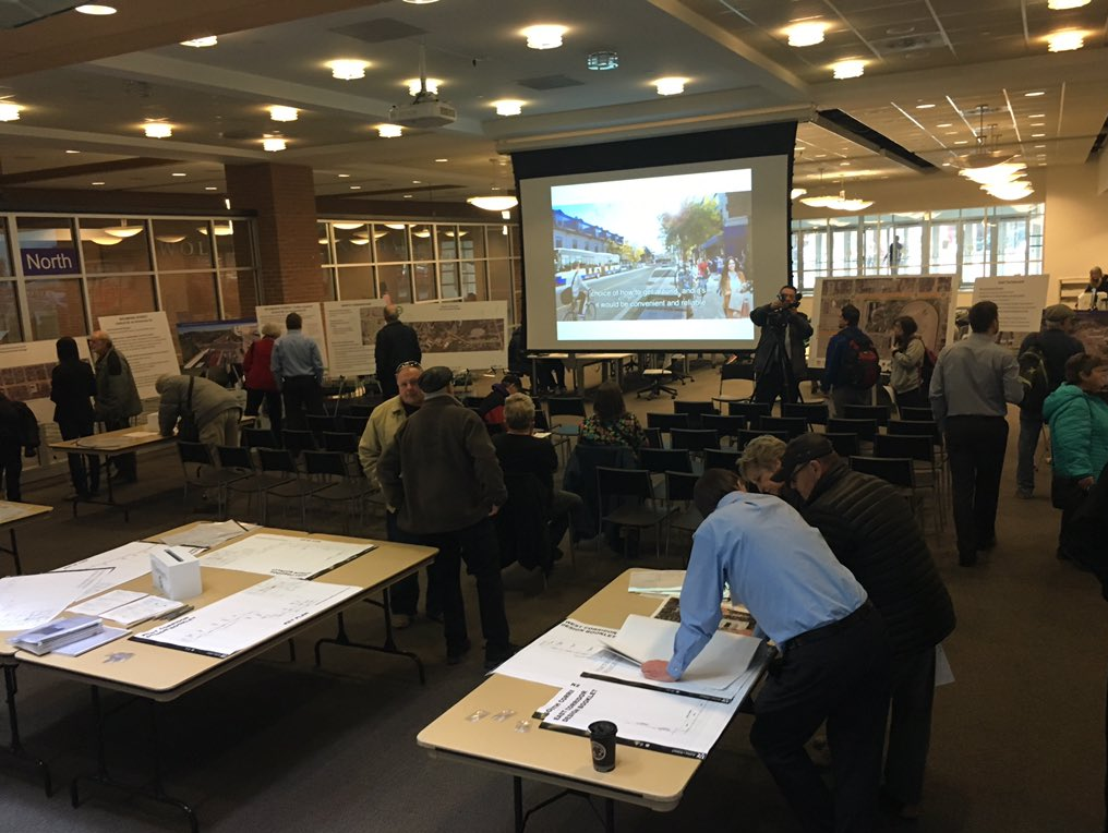 Londoners attend a BRT open house at the London Public Library's Central branch on Feb. 28, 2018. 
