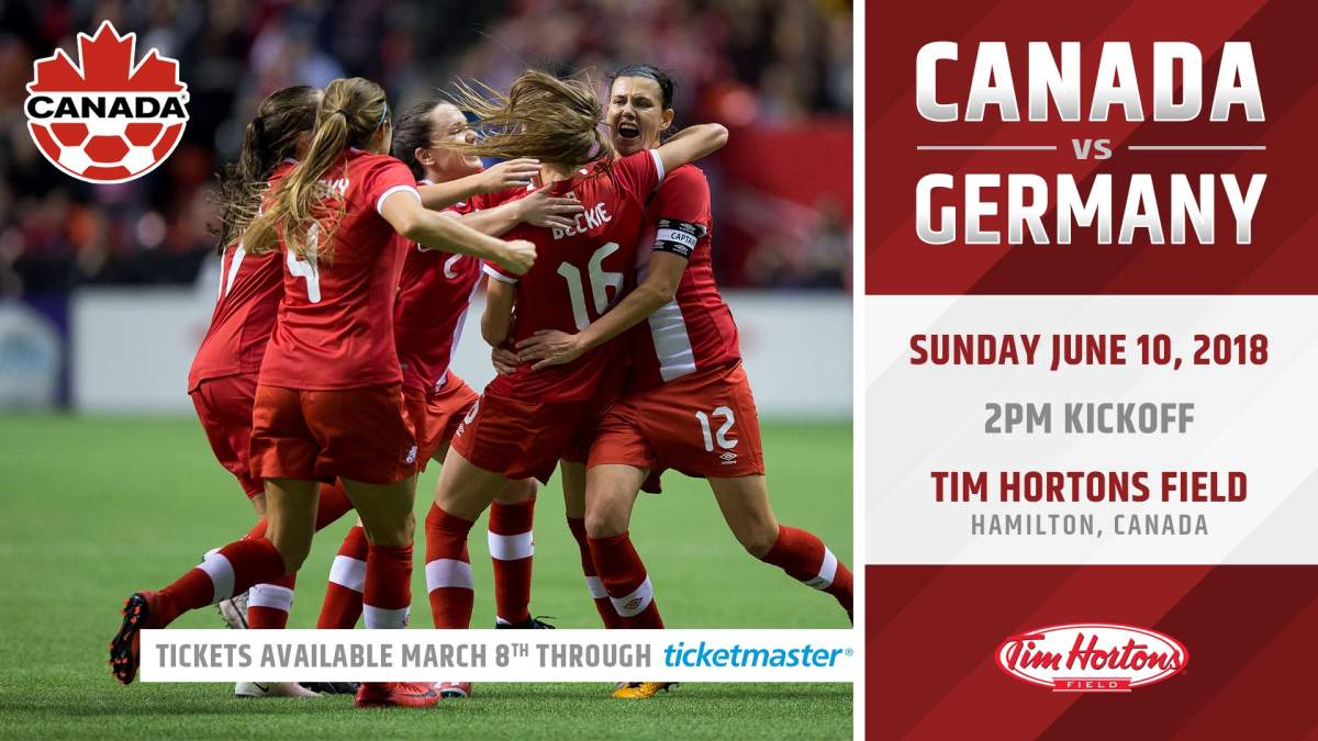 Canada to host Germany in soccer friendly at Hamilton’s Tim Hortons Field - image