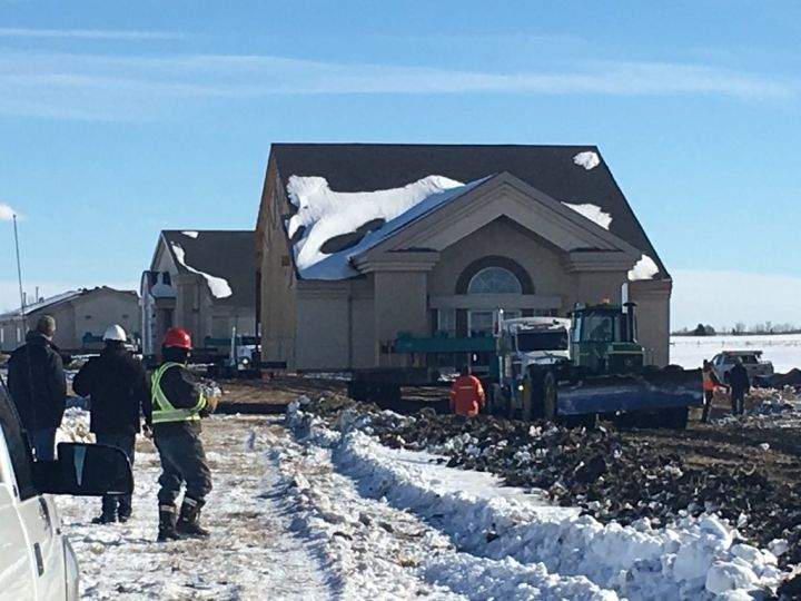 A church is on the move from St. Albert, Alta. to Morinville. Tuesday, Feb. 27, 2018.