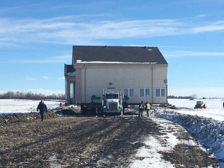 A church is on the move from St. Albert, Alta. to Morinville. Tuesday, Feb. 27, 2018.