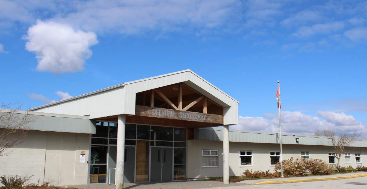Delview Secondary and nearby Gordon Elementary were put under a "Code Yellow" after someone phoned police about a student with a realistic-looking gun on Monday. 