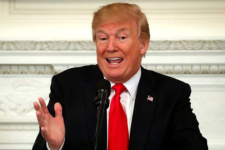U.S. President Donald Trump holds a discussion about school shootings with state governors from around the country at the White House in Washington, February 26, 2018.  