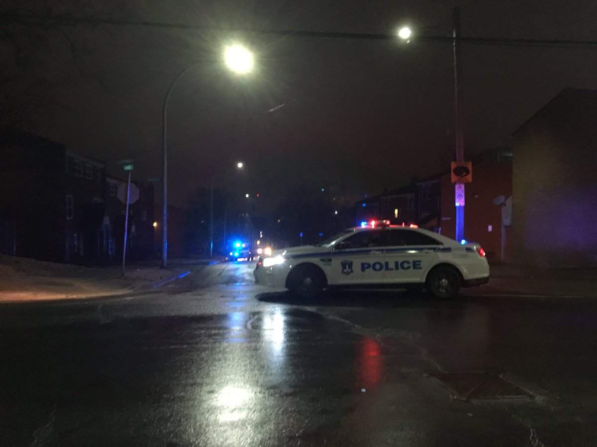 Halifax Regional Police block of a portion of Uniacke Street after a report of a gun shot early Friday morning.