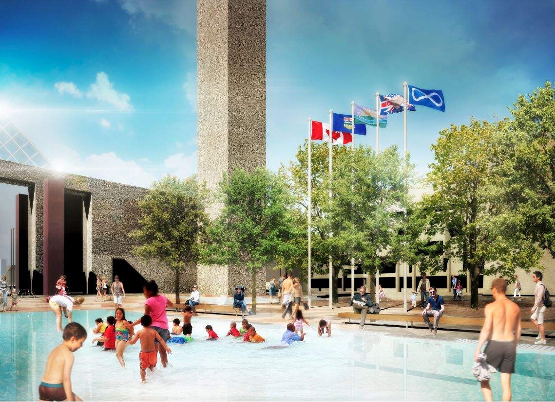 Rendering of the Edmonton City Hall wading pool.