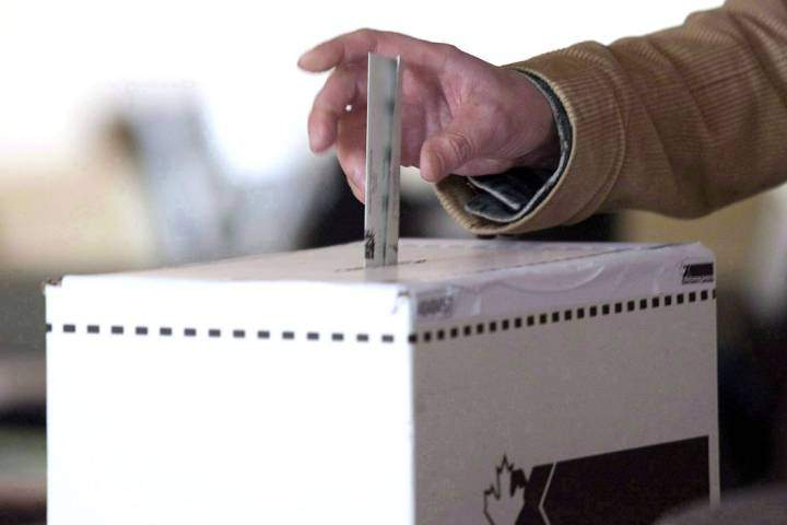 An Elections Canada voting box.