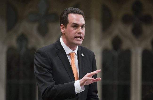 NDP MP Erin Weir rises during Question Period in the House of Commons Tuesday April 12, 2016 in Ottawa. 