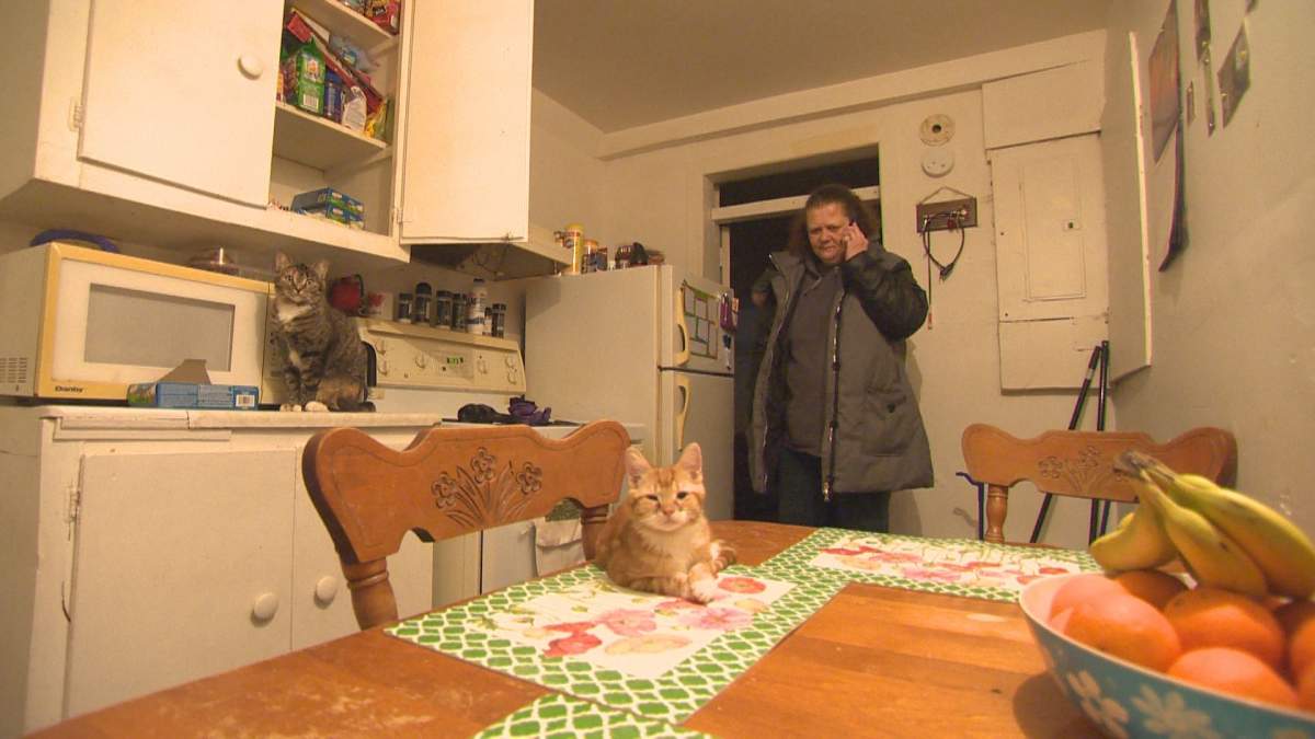 Tenant Lori Ann Gross phones city officials hours before being evicted.