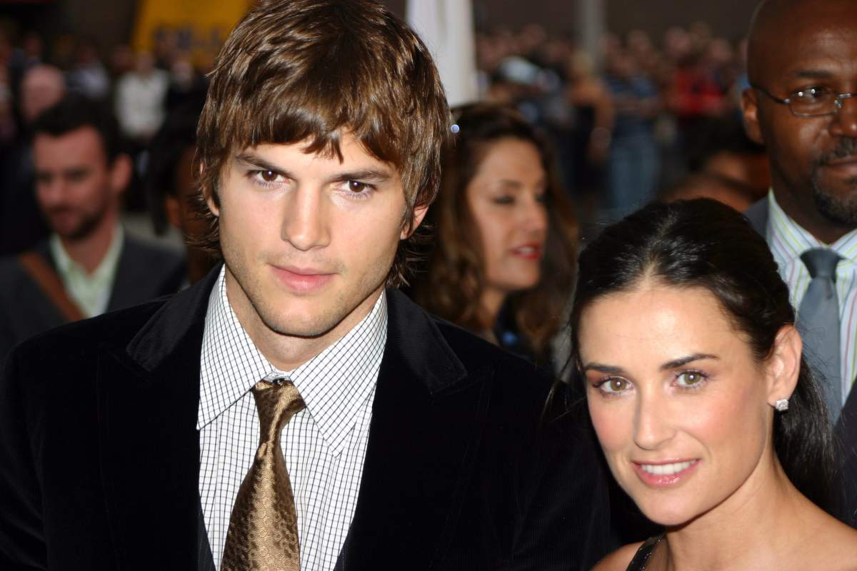 Ashton Kutcher and Demi Moore during 31st Annual Toronto International Film Festival in Toronto.