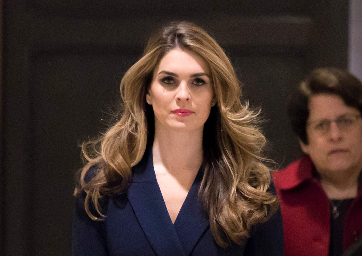 White House Communications Director Hope Hicks, one of President Trump's closest aides and advisers, arrives to meet behind closed doors with the House Intelligence Committee, at the Capitol in Washington, Tuesday, Feb. 27, 2018. 