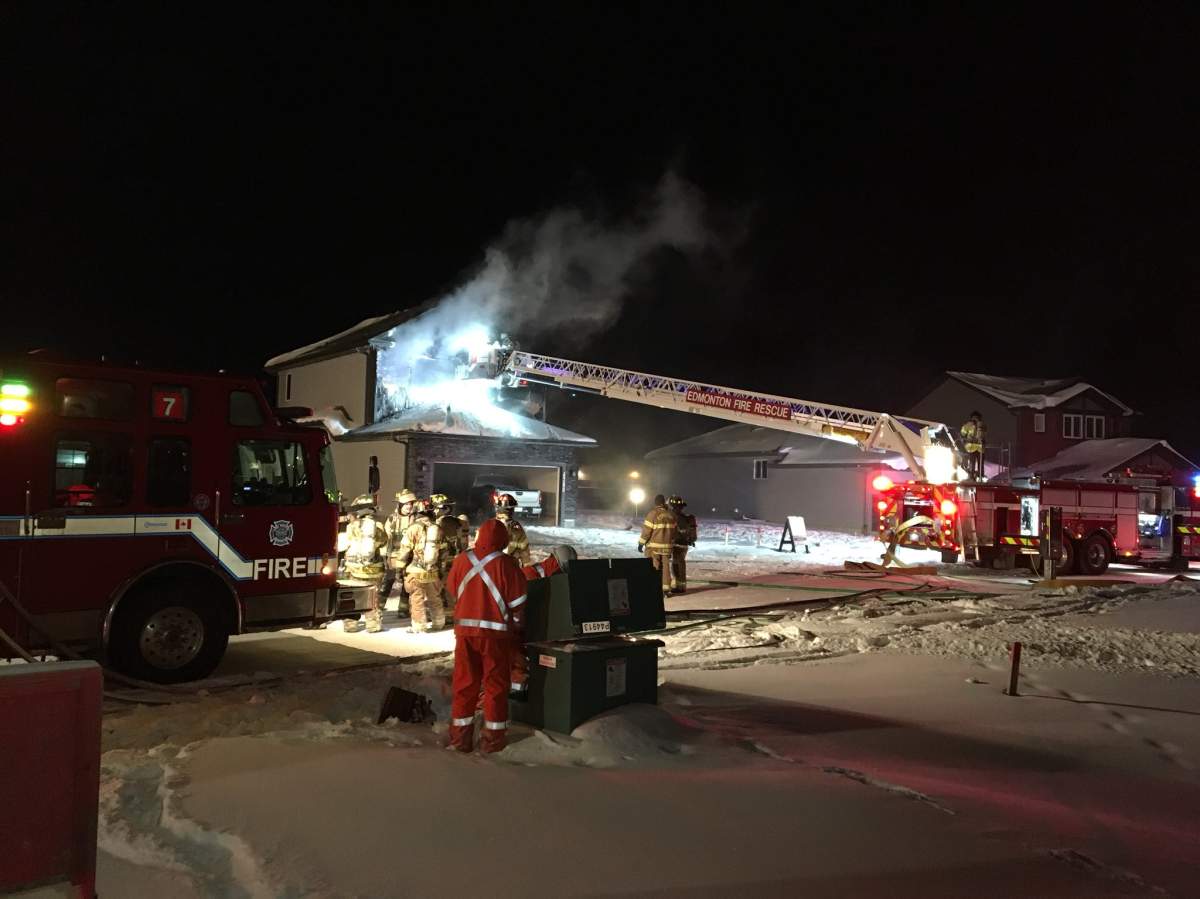 A home at 4388 126B Ave. in northeast Edmonton’s Homesteader neighbourhood was damaged by fire early Tuesday morning. Feb. 6, 2018.