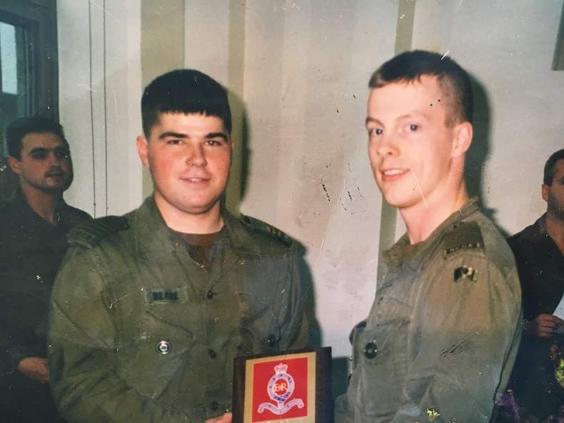 Veteran Colin Saunders is pictured at CFB Petawawa in 1996.