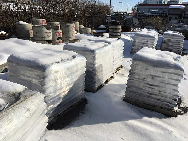 Dorval has 800 gravel bags in stock for residents who need them in case of flooding. Monday, Feb. 19, 2018.