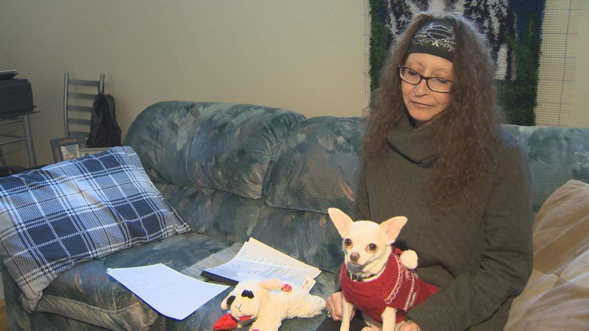 Michelle McGhee and her service dog Jewels. 