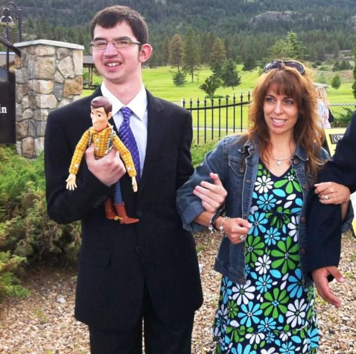 Josh and his education assistant Mary-Ellen Hesselgrave at prom
