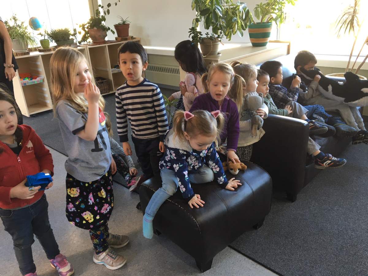 Kids play at a child care facility in Victoria.