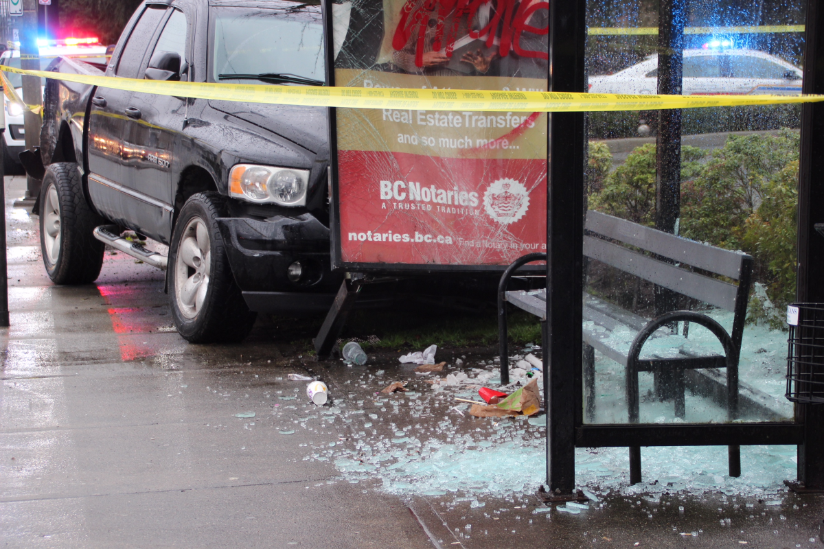 Photo from the scene of a crash in Maple Ridge on Feb. 1, 2018.