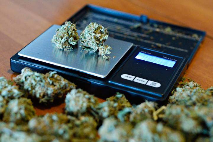 A scale for cannabis.