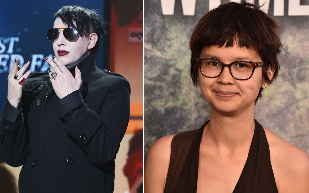 (L-R): Marilyn Manson and Charlyne Yi.