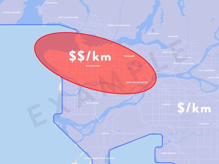 New maps outline possible models for Metro Vancouver tolls, driving fees - image