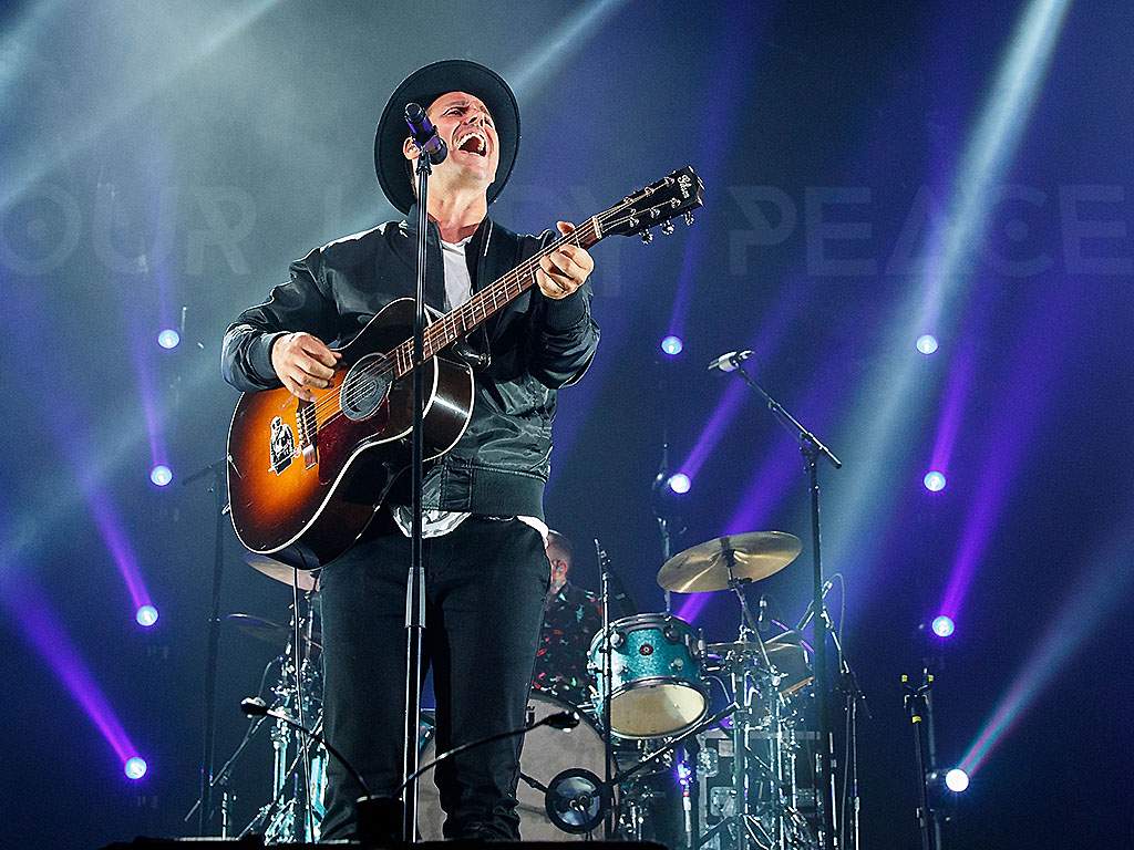 Raine Maida of Our Lady Peace performs onstage at Abbotsford Entertainment and Sports Centre on October 15, 2016 in Abbotsford, BC.