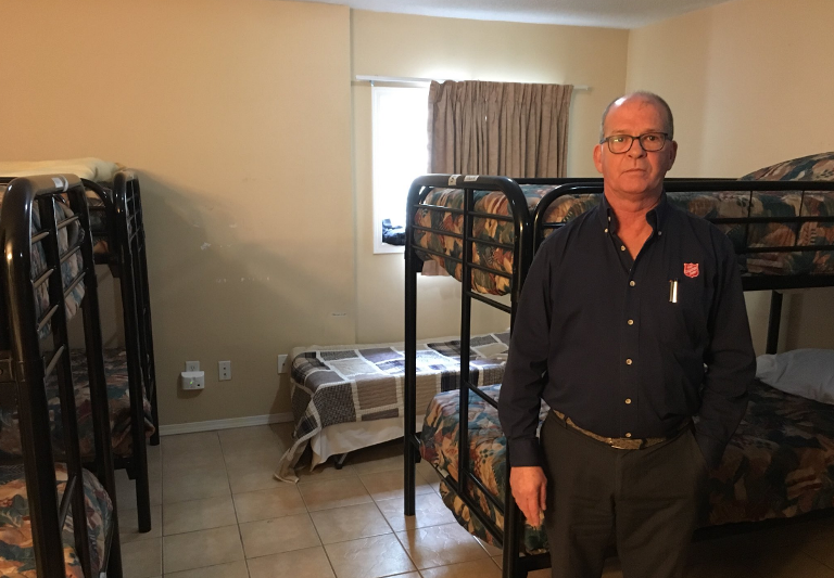 Shelter manager Roger Evans at the Compass Court emergency winter shelter in Penticton, B.C. 