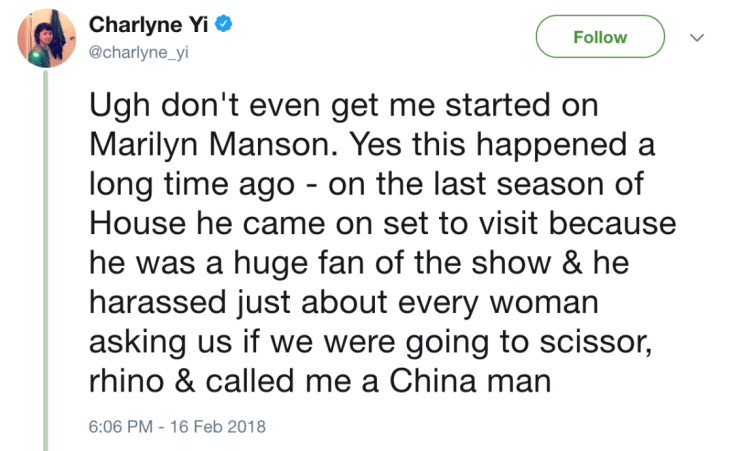 Marilyn Manson accused of sexual harassment, racist remarks - image