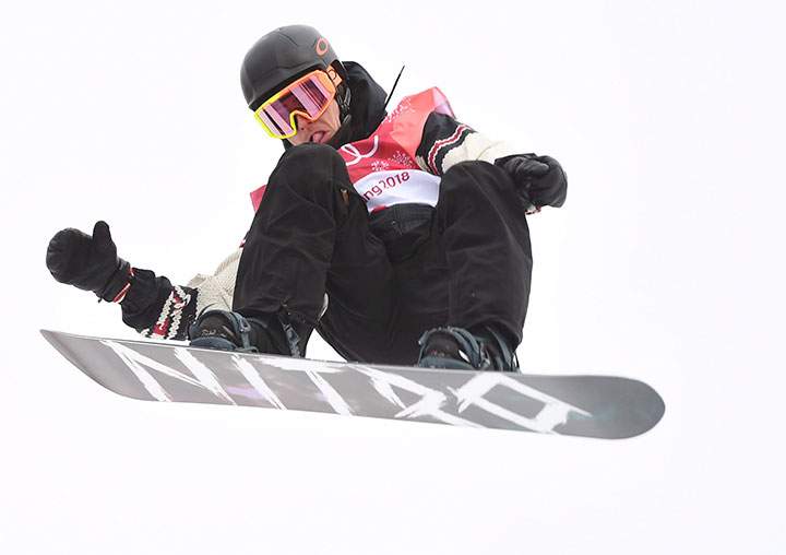 Canada’s Sebastien Toutant competes in the men’s snowboard big air final at the 2018 Winter Olympic Games in Pyeongchang, South Korea, Feb. 24, 2018.