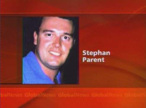 File photo from 2002 when Stephane Parent was a suspect in the death of his girlfriend, 21-year-old Adrienne McColl.
