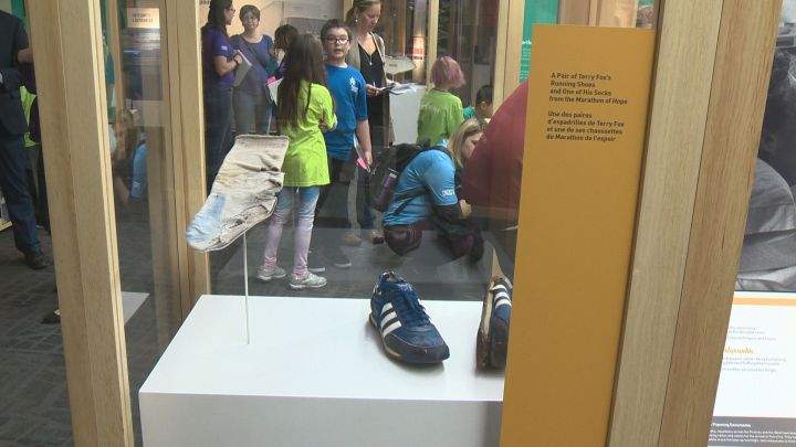 The “Terry Fox – Running to the Heart of Canada” exhibit runs at Edmonton’s Telus World of Science from Feb. 16 to Sept. 16.