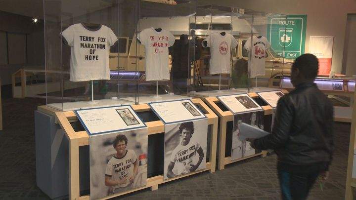 The "Terry Fox - Running to the Heart of Canada" exhibit runs at Edmonton's Telus World of Science from Feb. 16 to Sept. 16. 