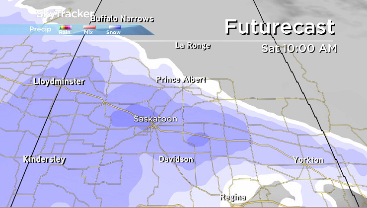 The heaviest snow is currently shaping up to fall early Saturday before easing later in the day.