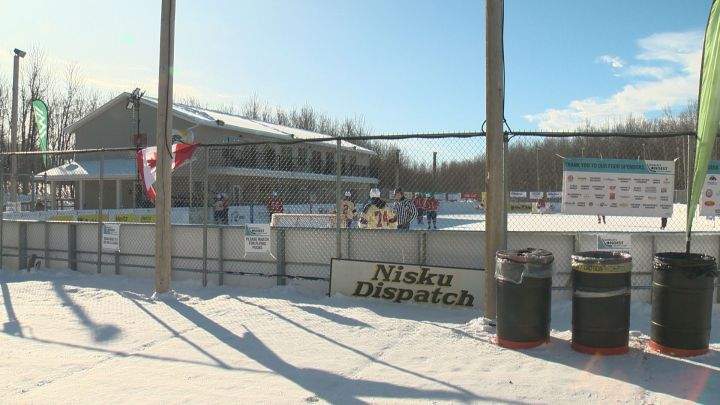 The hockey facility at Saiker’s Acres built in 2015 for the World’s Longest Hockey Game