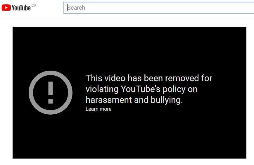 A conspiracy video claiming a Florida school shooting survivor was an actor has been removed for “harassment and bullying.”