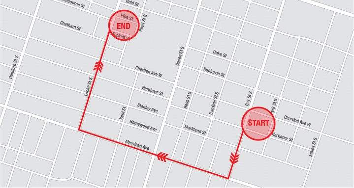 Hamilton police are seeking camera footage within a three-block radius of this area. They’re asking the public to check their videos for any suspicious activity between 9:30 p.m. and 10:30 p.m.