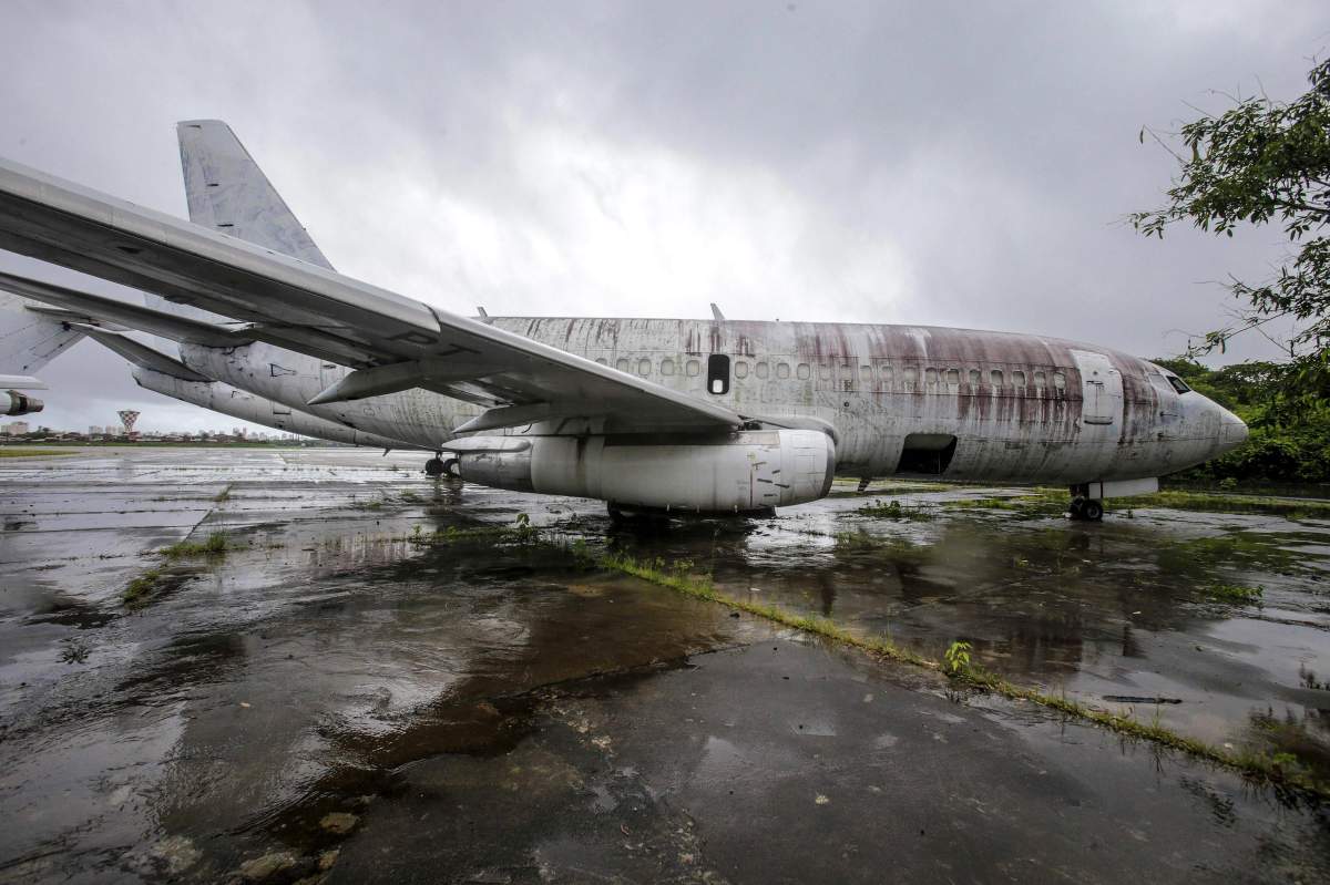 A Boeing 737-200 aircraft that was hijacked on 13 October 1977 by four members of the Popular Front for the Liberation of Palestine (PFLP) when flying from Palma de Mallorca in Spain to Frankfurt, Germany. EPA/JARBAS OLIVEIRA