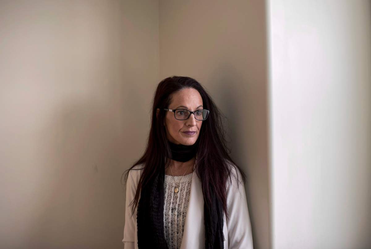 Jennifer Holleman poses after speaking about her late daughter Maddison Fraser’s coercion into the sex trade at the first stop of a cross-country parliamentary committee meeting on human trafficking in Halifax on Monday, March 19, 2018.