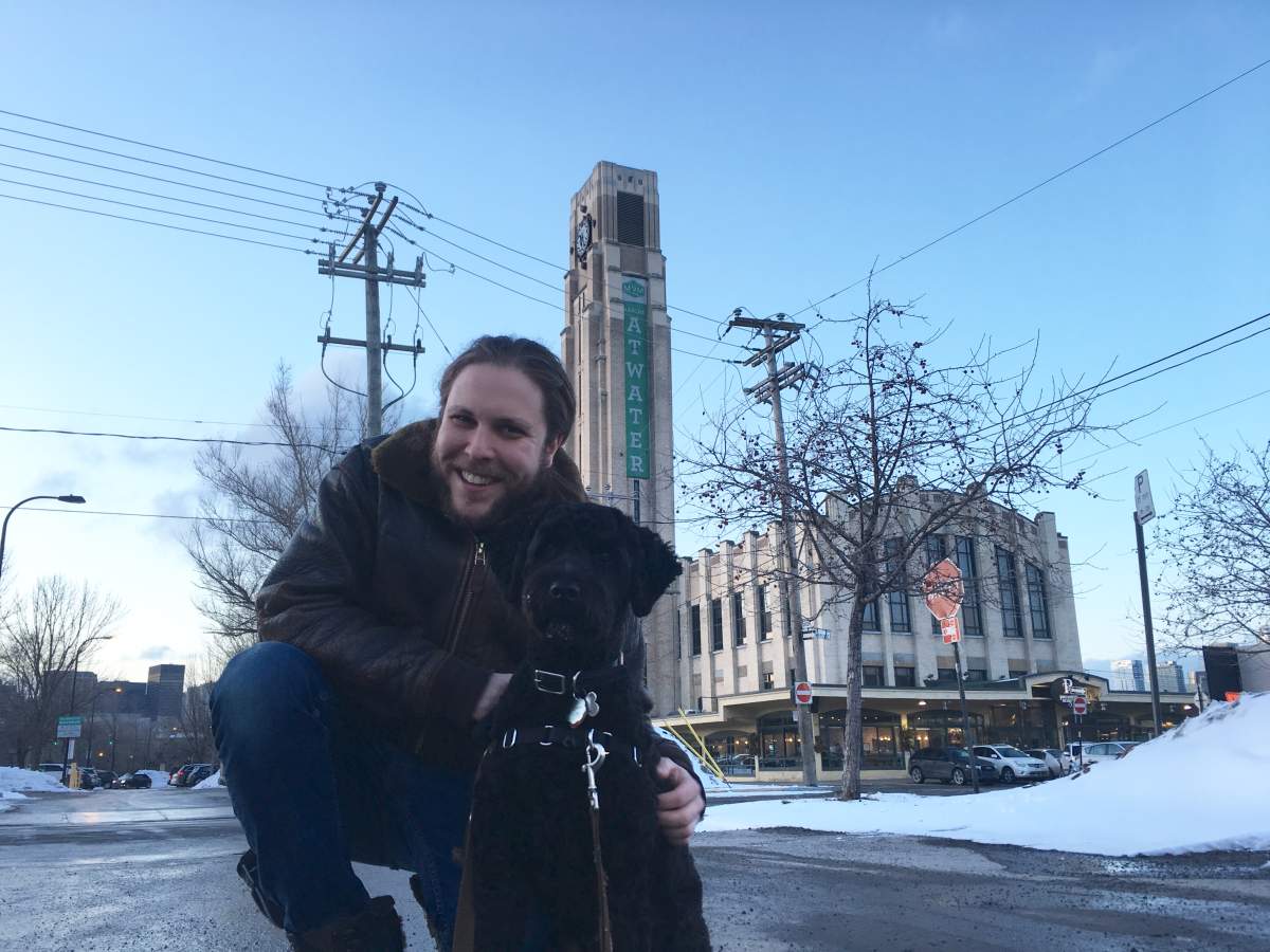 Daniel Moscovitch and his pet, Bugsy. Friday March 9, 2018.