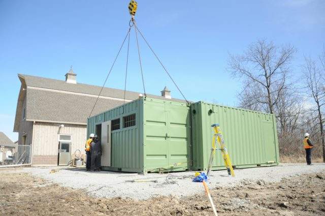 The teaching lab, where Niagara College students will learn cultivation and production of cannabis has been delivered.