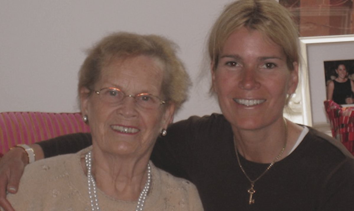 Claire Webster with her mother.