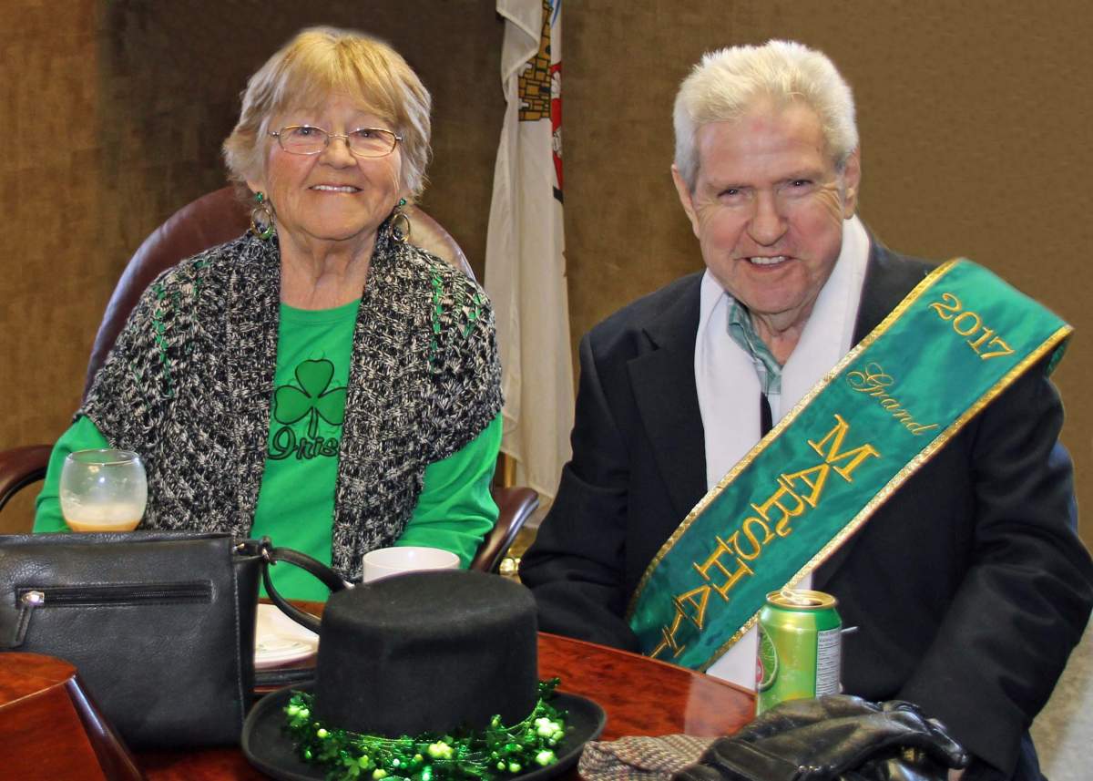Ernie Presseau and his wife of 41 years, Anne-Grace Angevine Presseau before the 2017 St. Patrick’s Day parade in Chateauguay on March 26, 2017.