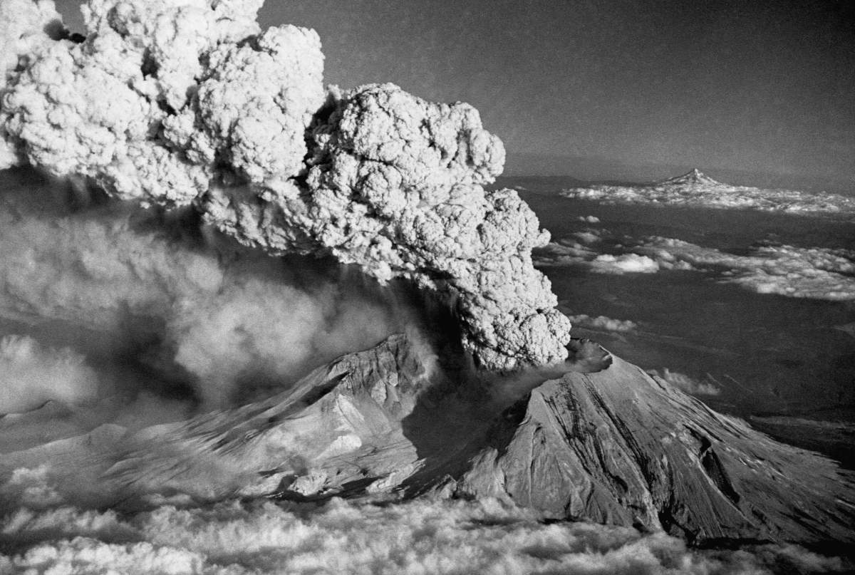 Mount St. Helens eruption in 1980.